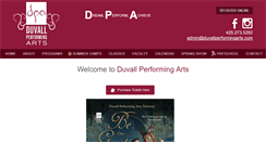 Desktop Screenshot of duvallperformingarts.com